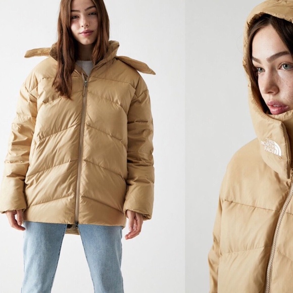 NWT The North Face Women’s Palomar Down Parka Coat Jacket Relaxed fit Khaki M BE - Picture 9 of 16